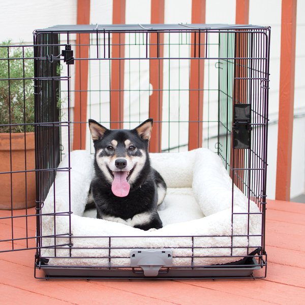 K&H Pet Products Deluxe Bolster Dog Crate Pad, Natural, Large slide 1 of 11