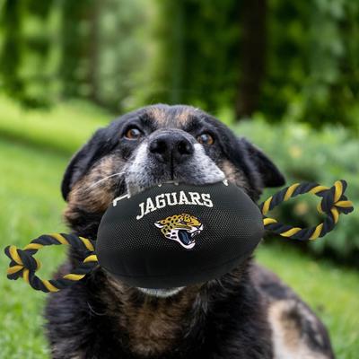 Show full view: Pets First Nylon Football Tough Squeaky Dog Chew Toy, Jacksonville Jaguars slide 2 of 6