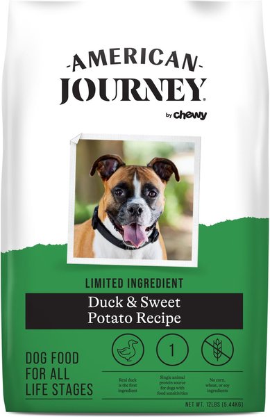 American Journey Limited Ingredient Duck & Sweet Potato Recipe Grain-Free Dry Dog Food, 12-lb bag slide 1 of 10
