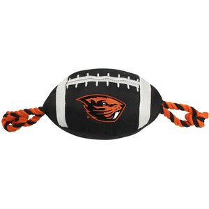 Pets First Nylon Football Tough Squeaky Dog Chew Toy, Oregon State