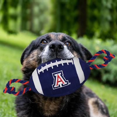 Show full view: Pets First Nylon Football Tough Squeaky Dog Chew Toy, University of Arizona slide 3 of 7