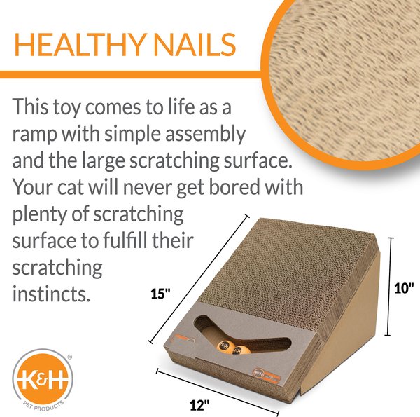 Catstages Scratch & Play Tower Track Cat Scratcher Toy with Catnip