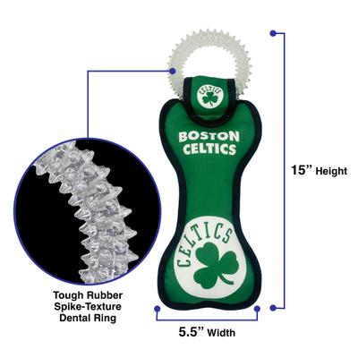 Show full view: Pets First Squeaky Dental Dog Ring Toy, Boston Celtics slide 4 of 5