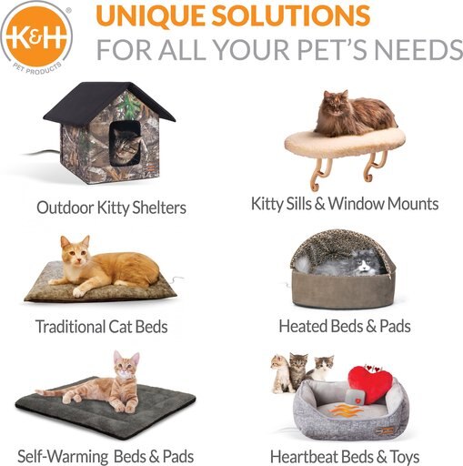 K&H Pet Products EZ Mount Penthouse Cat Window Perch, Grey & Black