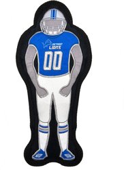 Pets First Player Tough Squeaky Dog Chew Toy, Detroit Lions