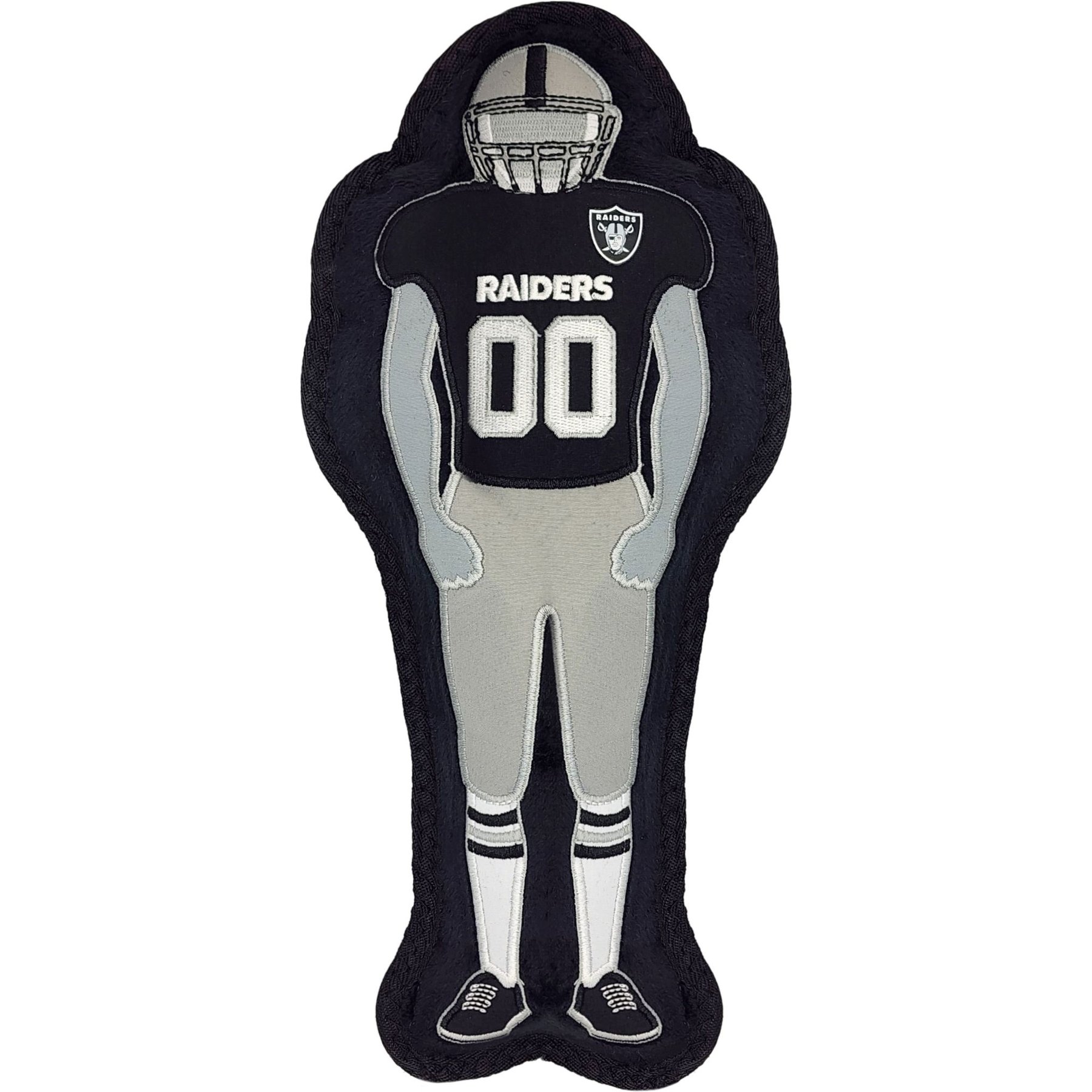 Pets First Player Tough Squeaky Dog Chew Toy, Las Vegas Raiders