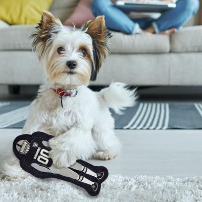 Show full view: Pets First Player Tough Squeaky Dog Chew Toy, Las Vegas Raiders slide 3 of 6