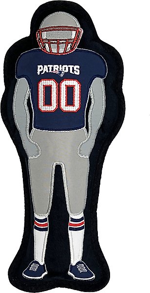Show full view: Pets First Player Tough Squeaky Dog Chew Toy, New England Patriots slide 1 of 6