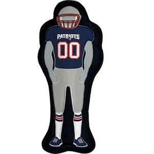 Pets First Player Tough Squeaky Dog Chew Toy, New England Patriots