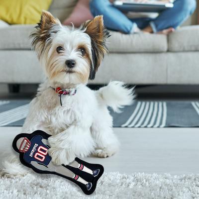 Show full view: Pets First Player Tough Squeaky Dog Chew Toy, New England Patriots slide 4 of 7