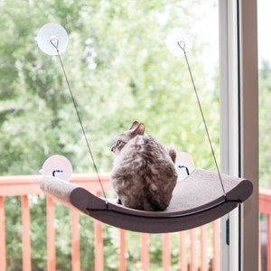 Begrænset Risikabel ophobe K&H PET PRODUCTS EZ Mount Window Scratcher Kitty Sill Cradle, Tan -  Chewy.com