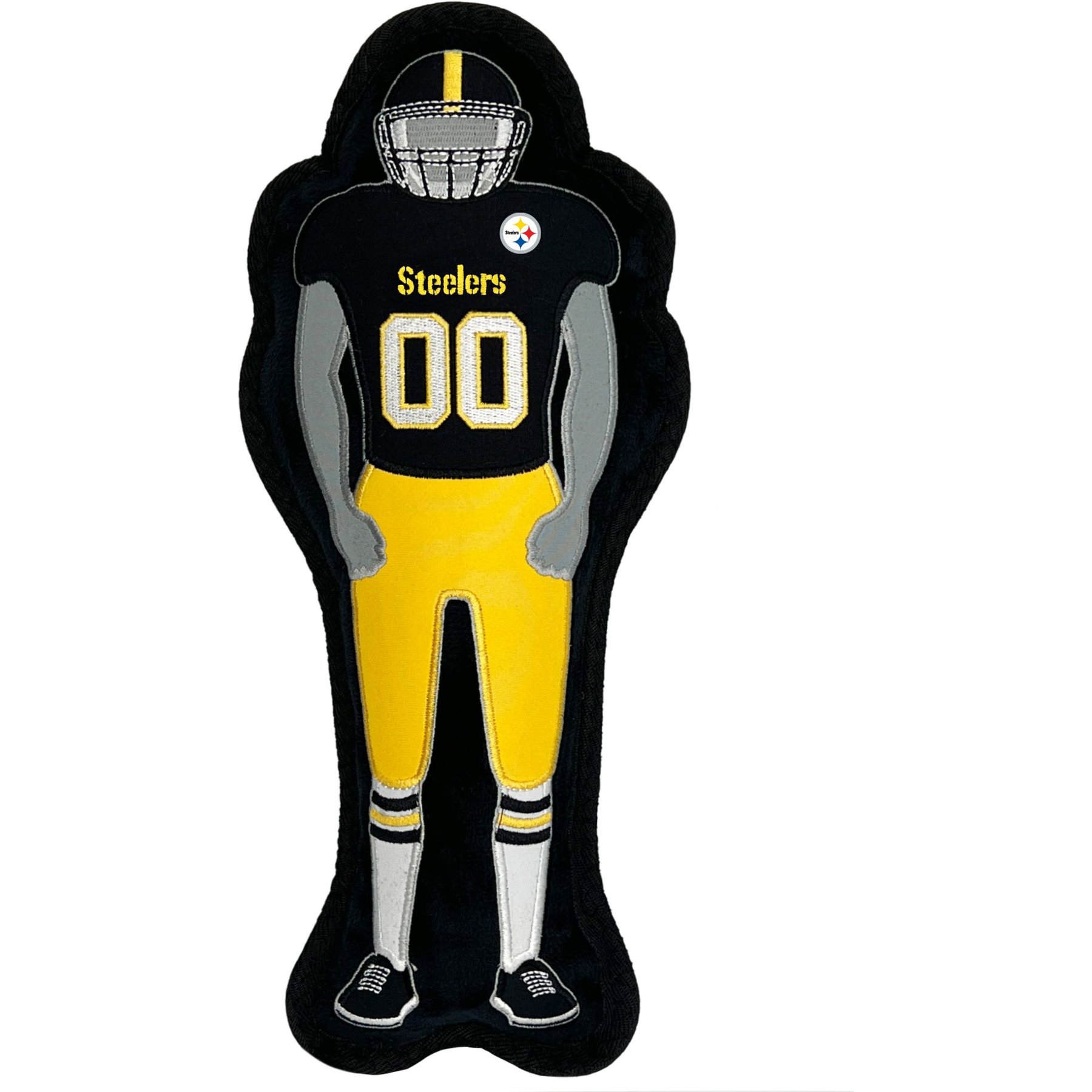 Pets First Player Tough Squeaky Dog Chew Toy, Pittsburgh Steelers