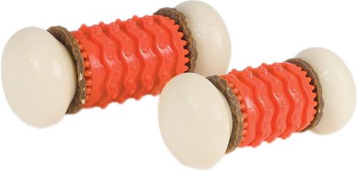 Show full view: PetSafe Busy Buddy Nobbly Nubbly Treat Dispensing Tough Dog Chew Toy, Large, Orange slide 4 of 10