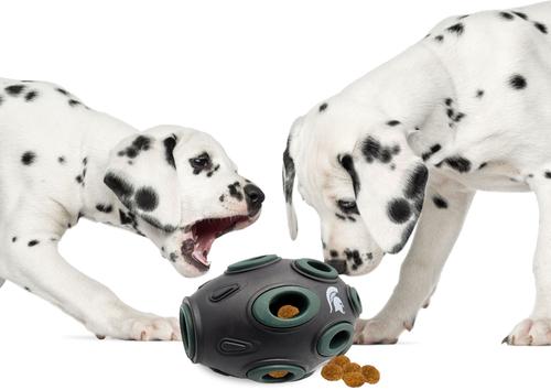 Show full view: Pets First Tough Treat Dispenser Dog Toy, Michigan State slide 4 of 6