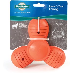 PetSafe Sportsmen Squeak-N-Treat Troog Tough Dog Chew Toy, Large