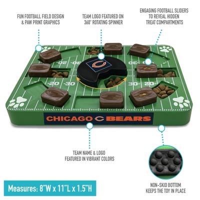 Show full view: Pets First Treat Dispensing Dog Puzzle Toy, Chicago Bears slide 3 of 6
