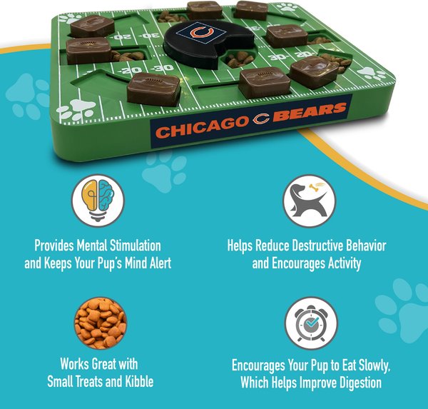 Show full view: Pets First Treat Dispensing Dog Puzzle Toy, Chicago Bears slide 4 of 6