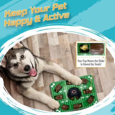 Show full view: Pets First Treat Dispensing Dog Puzzle Toy, Chicago Bears slide 5 of 6