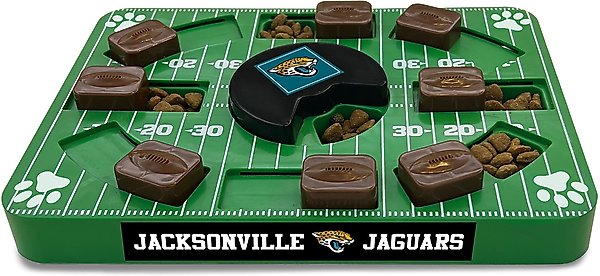 Show full view: Pets First Treat Dispensing Dog Puzzle Toy, Jacksonville Jaguars slide 1 of 6
