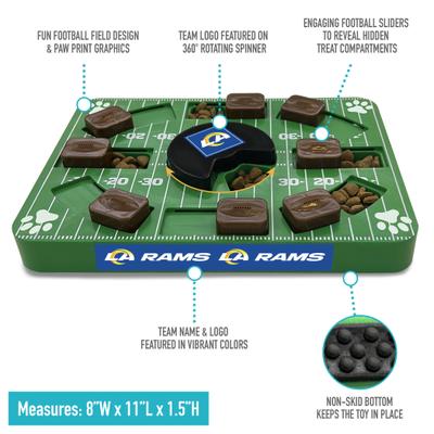 Show full view: Pets First Treat Dispensing Dog Puzzle Toy, Los Angeles Rams slide 3 of 6