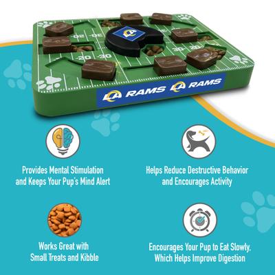 Show full view: Pets First Treat Dispensing Dog Puzzle Toy, Los Angeles Rams slide 4 of 6