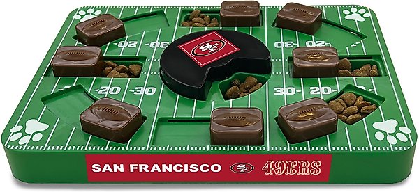 Show full view: Pets First Treat Dispensing Dog Puzzle Toy, San Francisco 49ers slide 1 of 6