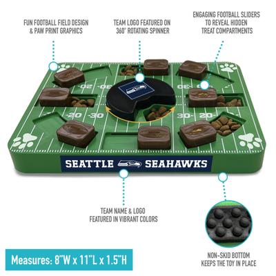 Show full view: Pets First Treat Dispensing Dog Puzzle Toy, Seattle Seahawks slide 3 of 6