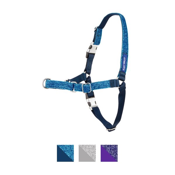 PetSafe Bling Easy Walk Nylon No Pull Dog Harness, Blue Bling, Medium: 23 to 33-in chest slide 1 of 8