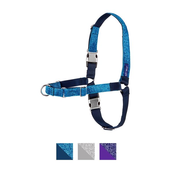 PetSafe Bling Easy Walk Nylon No Pull Dog Harness, Blue Bling, Large: 27 to 40-in chest slide 1 of 8