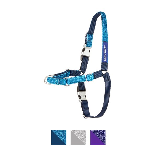 PetSafe Bling Easy Walk Nylon No Pull Dog Harness, Blue Bling, Small: 15 to 21-in chest slide 1 of 8