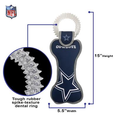 Show full view: Pets First Squeaky Dental Dog Tug Toy, Dallas Cowboys slide 4 of 6