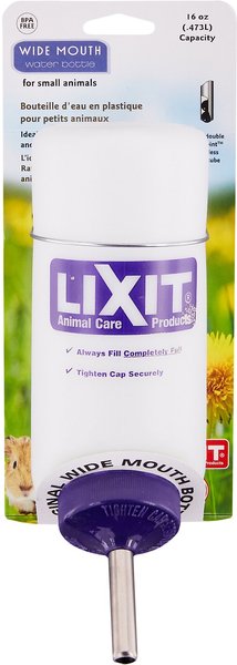 Lixit Glass Bird Water Bottle 16 oz 5/16 in Tube GB16S