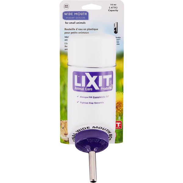 Out of Stock LIXIT Wide Mouth Small Animal Water Bottle, 16oz