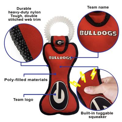 Show full view: Pets First Squeaky Dental Dog Tug Toy, Georgia slide 6 of 7