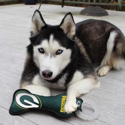 Show full view: Pets First Squeaky Dental Dog Tug Toy, Green Bay Packers slide 4 of 7