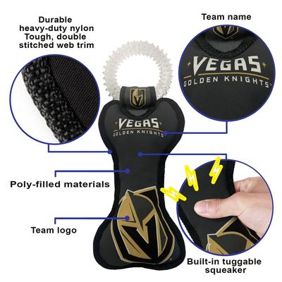 Show full view: Pets First Squeaky Dental Dog Tug Toy, Las Vegas Golden Knights slide 5 of 6