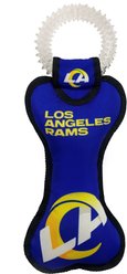 Pets First Squeaky Dental Dog Tug Toy, Los Angeles Rams