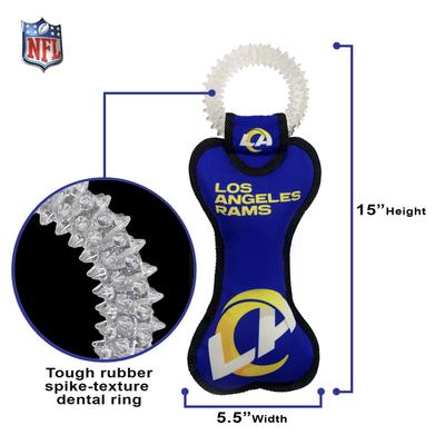 Show full view: Pets First Squeaky Dental Dog Tug Toy, Los Angeles Rams slide 4 of 6