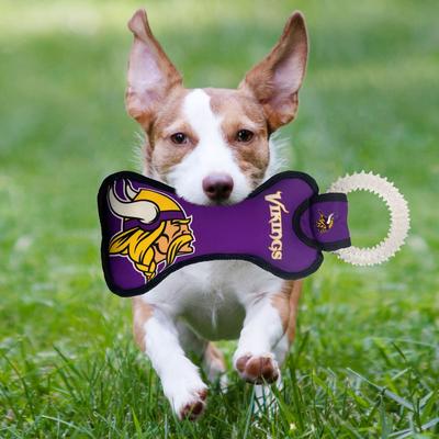 Show full view: Pets First Squeaky Dental Dog Tug Toy, Minnesota Vikings slide 2 of 6