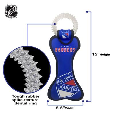 Show full view: Pets First Squeaky Dental Dog Tug Toy, New York Rangers slide 5 of 7