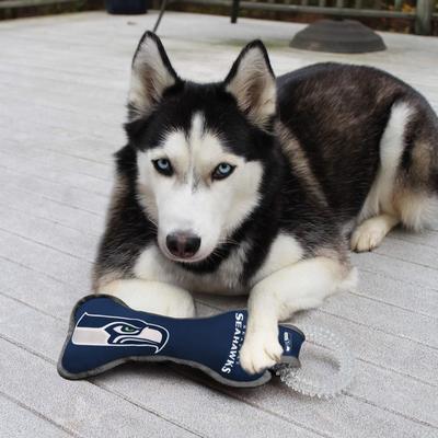 Show full view: Pets First Squeaky Dental Dog Tug Toy, Seattle Seahawks slide 3 of 6