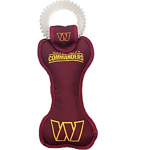 Pets First Squeaky Dental Dog Tug Toy, Washington Commanders