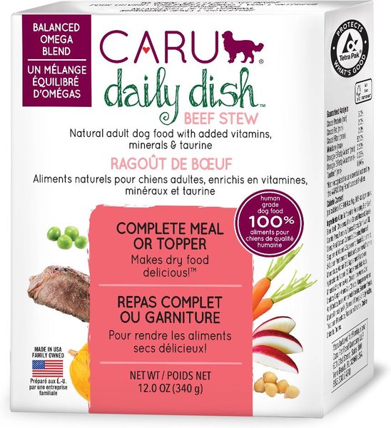 Caru Daily Dish Beef Stew Grain-Free Wet Dog Food, 12.5-oz, case of 12 slide 1 of 5