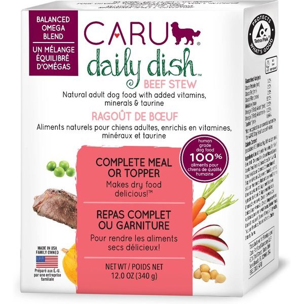 CARU Daily Dish Beef Stew GrainFree Wet Dog Food, 12oz, case of 12