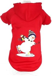 Pet Life LED Lighting Holiday Snowman Hooded Dog Sweater, Small slide 2 of 5