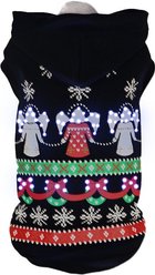 Pet Life LED Lighting Patterned Holiday Hooded Dog Sweater, X-Small