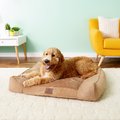 American Kennel Club AKC Extra Large Memory Foam Pillow Dog Bed with Removable Cover, Tan