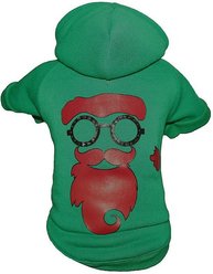 Pet Life LED Lighting Cool Santa Shades Hooded Dog Sweater, Small slide 2 of 5