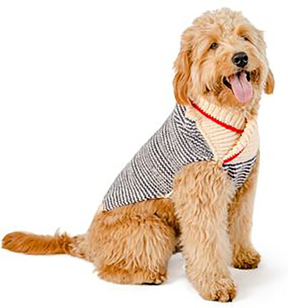 Chilly Dog Spencer Striped Dog & Cat Sweater, XX-Small slide 1 of 9