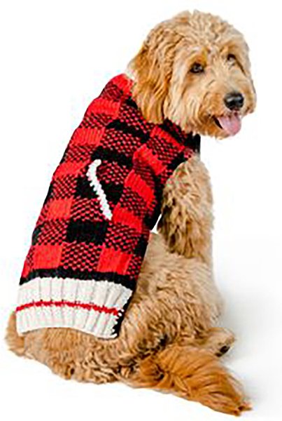 Chilly Dog Buffalo Plaid Dog & Cat Sweater, Medium slide 1 of 8